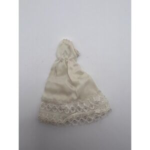 Vintage Fashion Gals White Strapless Dress Wedding Lace Details Mini Doll Clothe